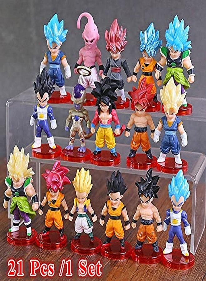 Trunkin DBZ 21 pcs Small Set Action Figure Model Anime Figure Figurine Toys Cake Topper Goku Gohan Vegeta Frieza Trunks Figures - Image 2